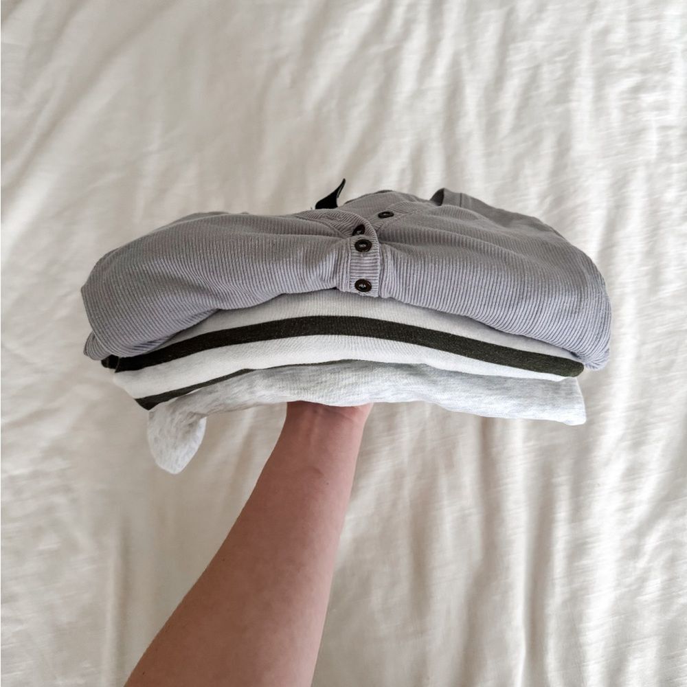 Capsule Wardrobe Top Bundle | M/L | Neutral Everyday Basics (3pc)